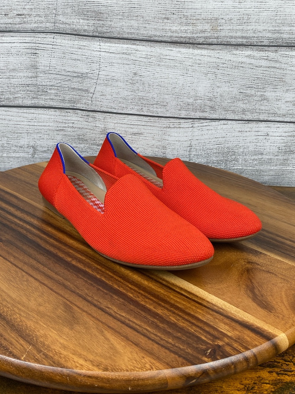 Rothy’s The Almond Loafer Poppy Red Knit Slip On Flats Women’s Shoe Size 6 - Picture 4 of 10